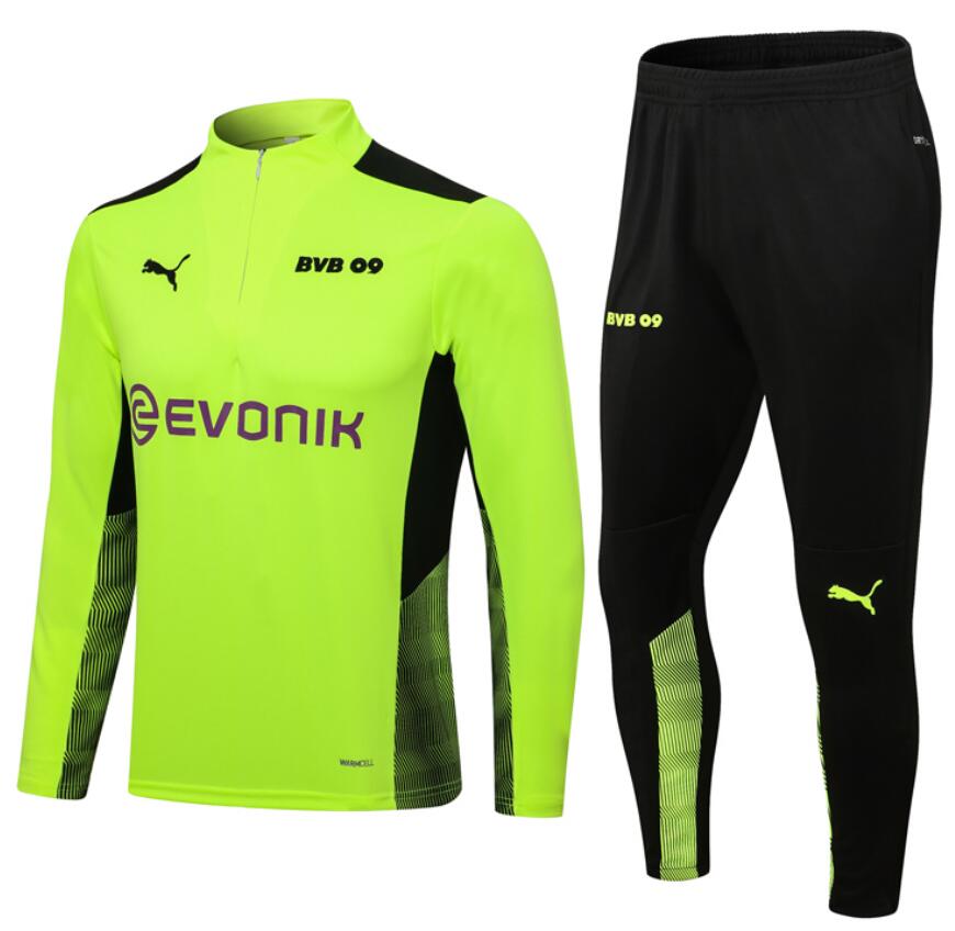 2021/22 Dortmund Green Training Kits Sweatshirt with Pants